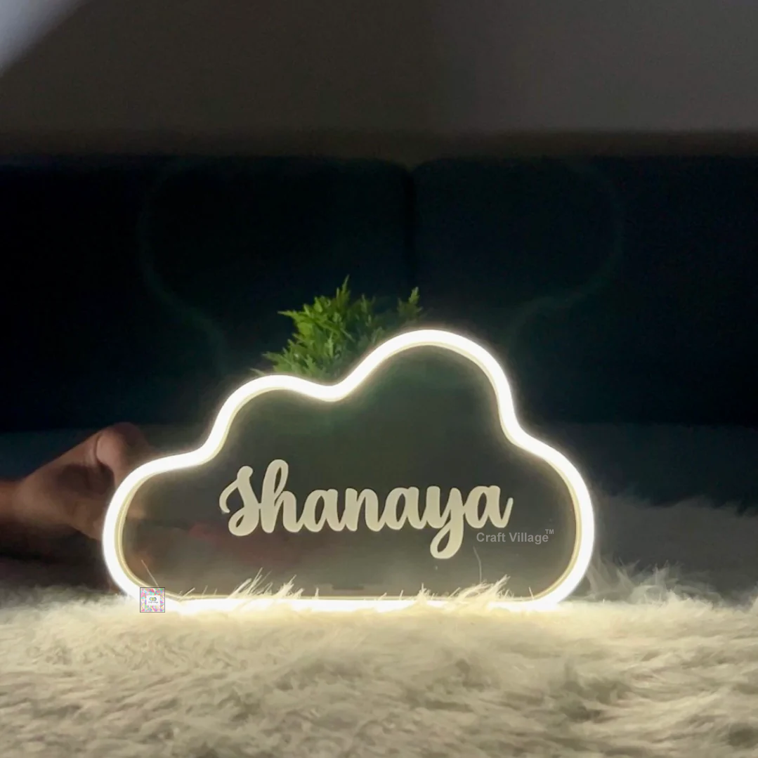 Personalized Name Cloud Lamp with Neon LED Light