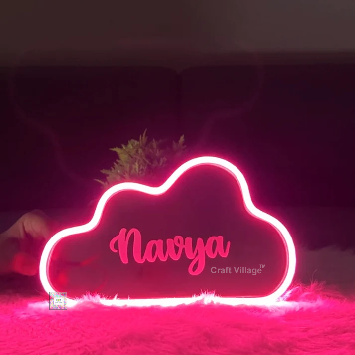 Personalized Name Cloud Lamp with Neon LED Light - Image 2