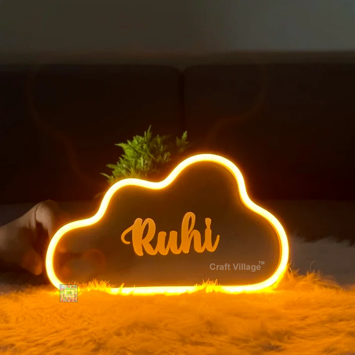 Personalized Name Cloud Lamp with Neon LED Light - Image 6