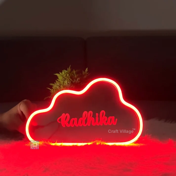 Personalized Name Cloud Lamp with Neon LED Light - Image 3